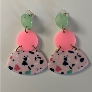 Colorful Acrylic Geometric Dangle Earrings
